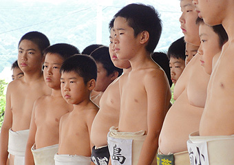 松山小中学生相撲大会